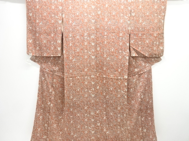 アンティーク　草花模様着物